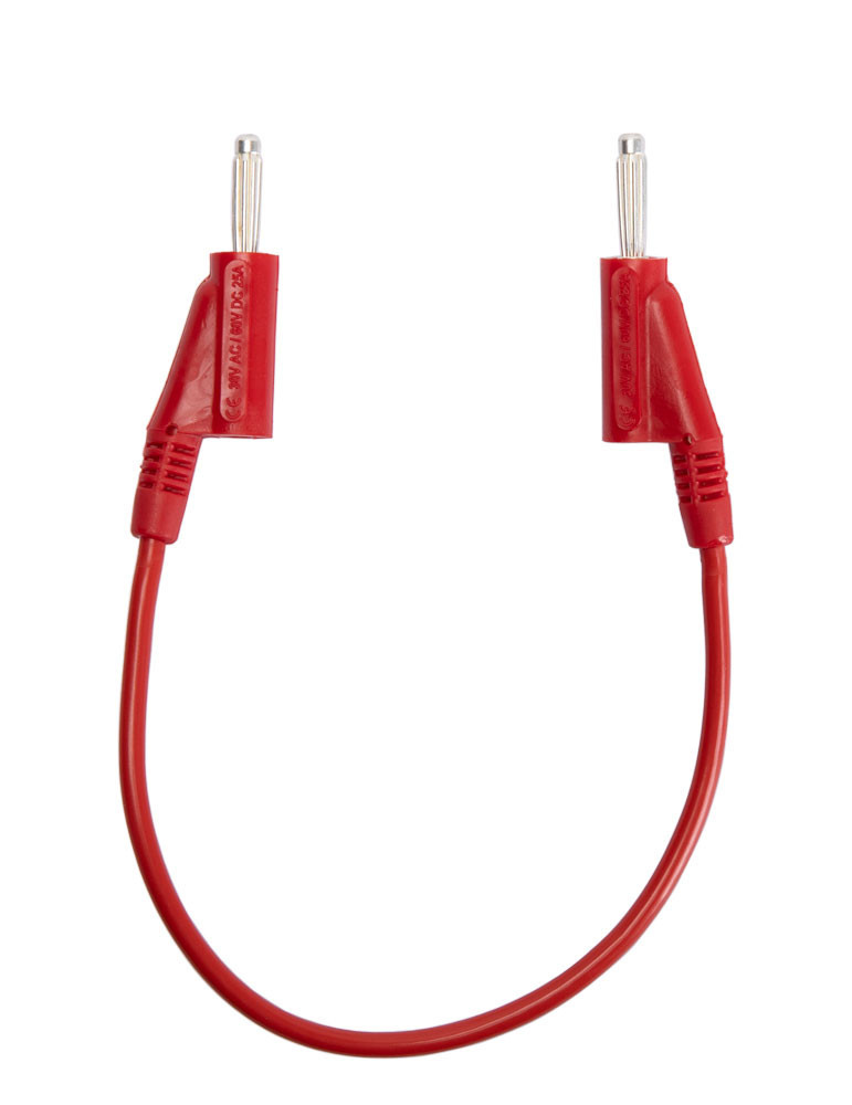 Labbsladdar 20cm 30V röda, Terco låg volt.